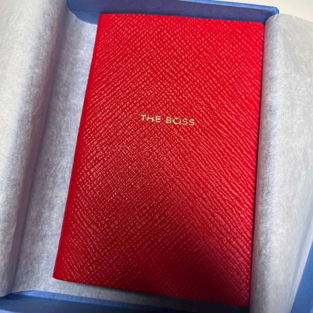 Smythson The Boss wafer leather lined notebook